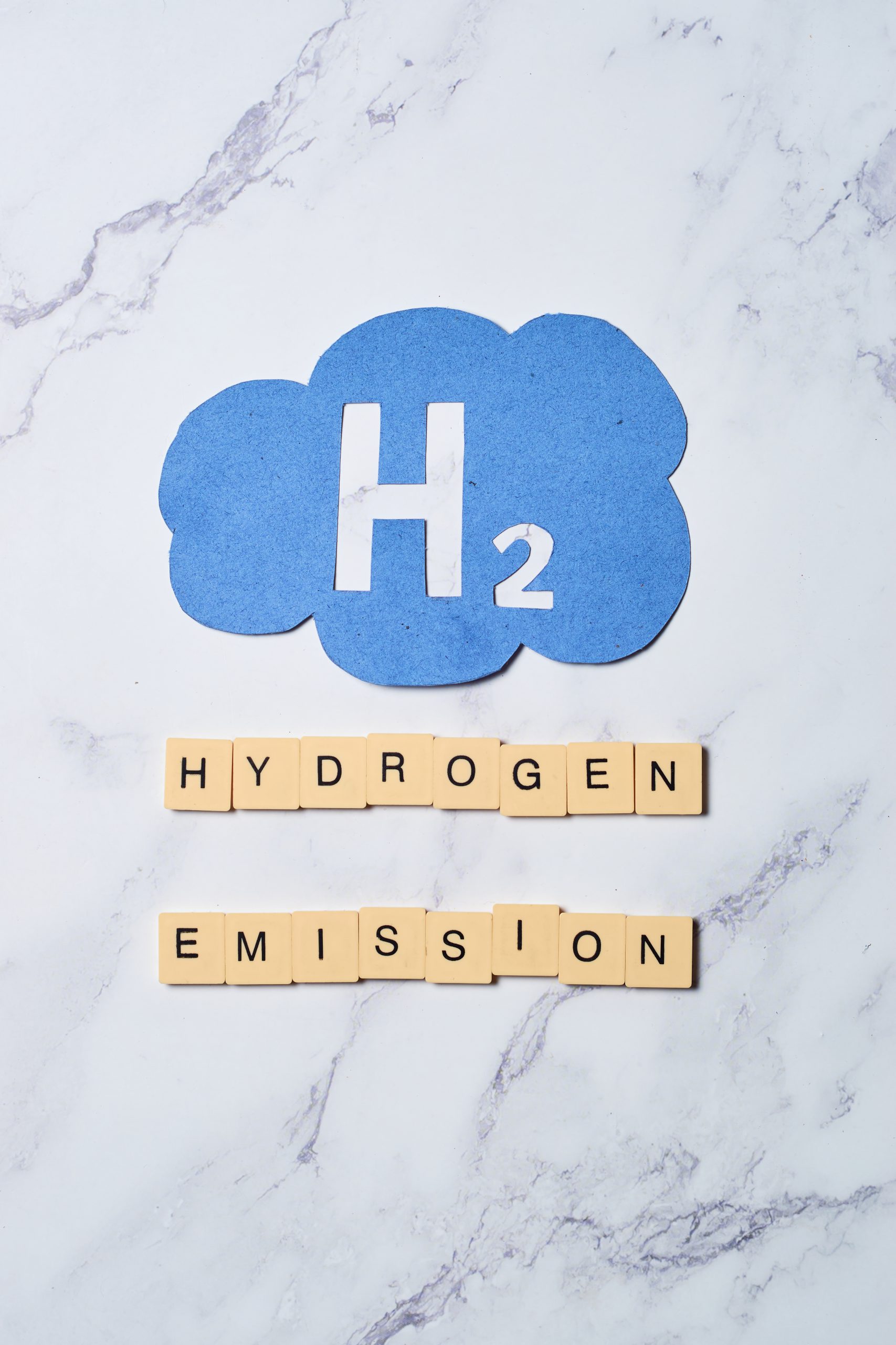 Concept of hydrogen production. H2 Fuel Modern Manufacturing. Industrial ecology zero emissions